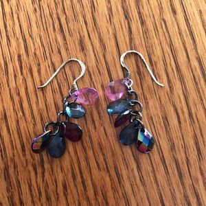 3/$20 Earrings with multicoloured faux jewels